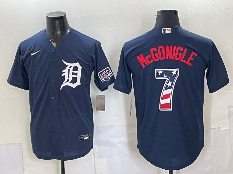 Men Detroit Tigers #7 McGonigle blue Nike 2026 MLB Jersey 0715002